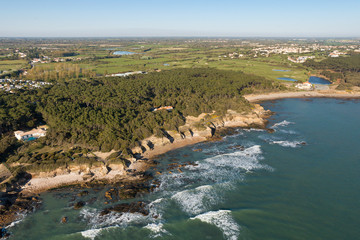 Le Bois de la Mine, Talmont-Saint-Hilaire vue du ciel