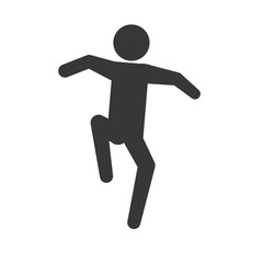 pictogram man silhouette doing exercise, vector illustration