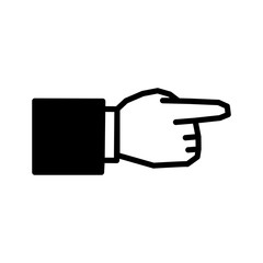 man hand gesture line icon, vector illustration