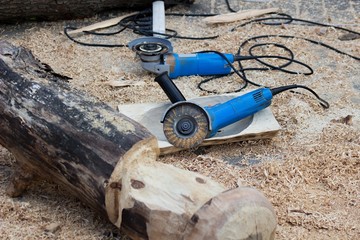 grinders and wood material