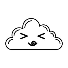 kawaii cloud cartoon vector illustration graphic design