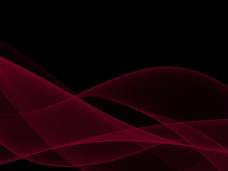 Abstract red wave and black background