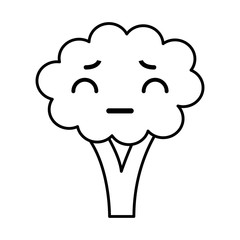 kawaii Broccoli cartoon vector illustration graphic design