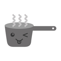 kawaii Cooking pot cartoon vector illustration graphic design