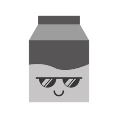 kawaii milk box cartoon vector illustration graphic design