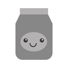 kawaii jelly jar cartoon vector illustration graphic design