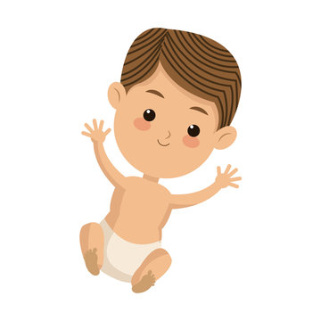 cartoon cute baby jesus newborn image vector illustration