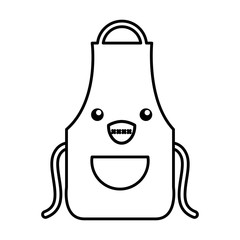 kawaii apron cartoon vector illustration graphic design