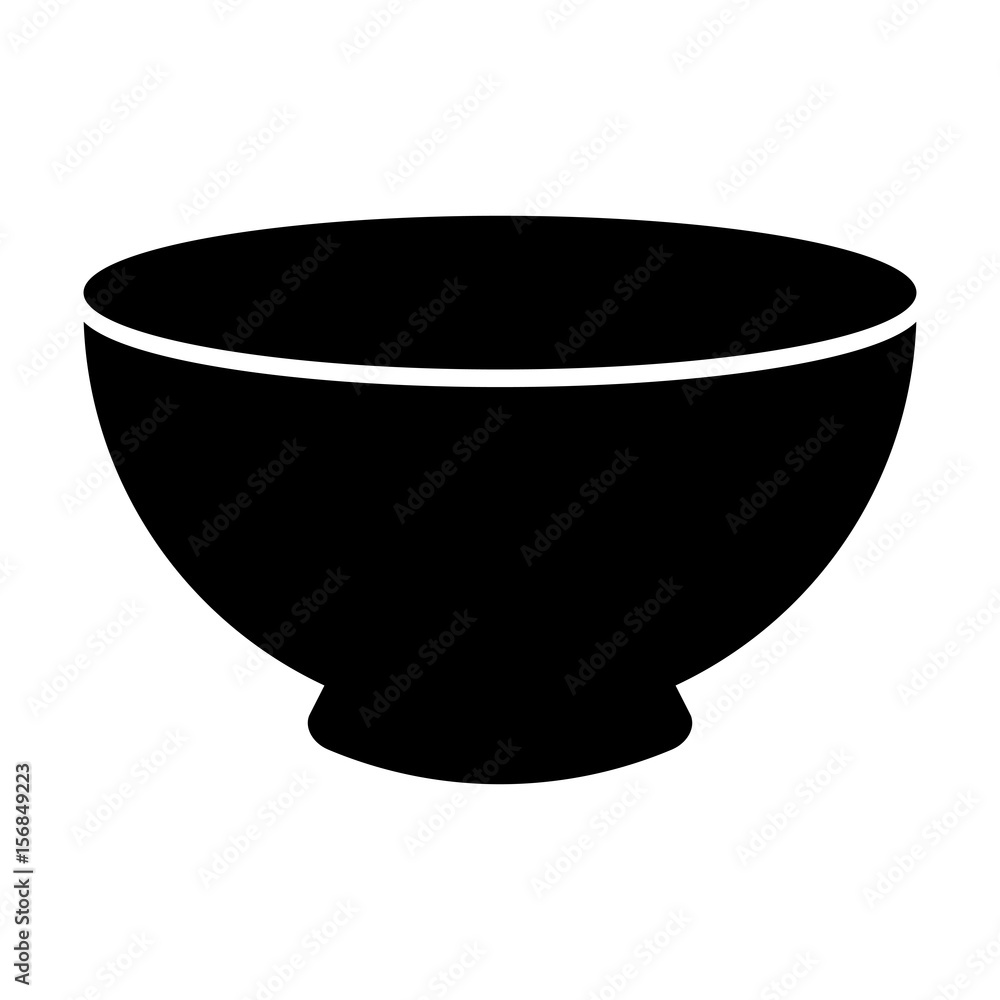 Wall mural black bowl vector illustration graphic design icon