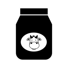 black Jar of milk vector illustration graphic design
