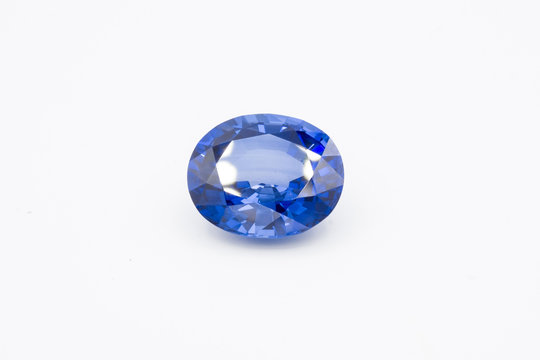 Sapphire On White Background, Blue Sapphire Blue Gems, Gem, Blue