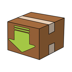 arrow box illustration icon vector design graphic