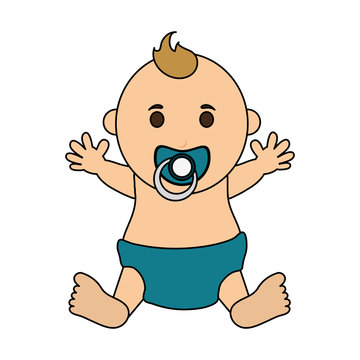 baby boy illustration icon vector design graphic
