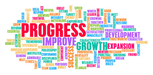 Progress Word Cloud Concept