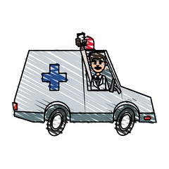 Fototapeta premium ambulancetoy little vector illustration icon design graphic sketch
