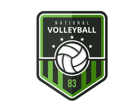 Modern Volleyball Logo - Classic Volleyball Emblem