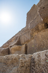 big bricks of the Pyramids of Giza