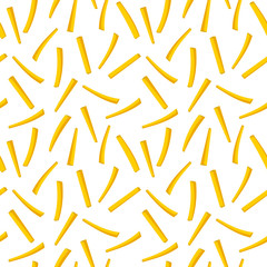 Seamless pattern with french fries on a white background
