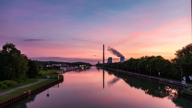 4K Zeitraffer Kanal Marina R&uuml;nthe