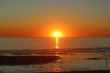 Obraz premium Coucher de soleil au Port d'albret