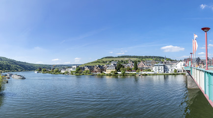 Obraz premium visiting the old town of Traben-Trarbach with its famous art deco and half timbered houses