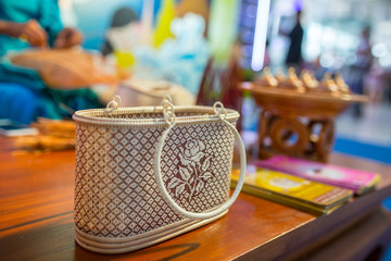 Thai basket traditional handicraft
