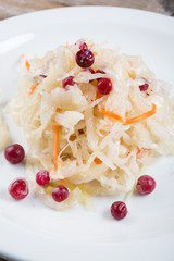 Pickled cabbage with berries