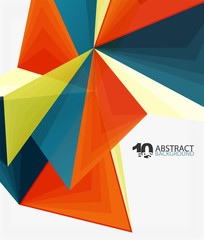 3d triangle polygonal abstract vector