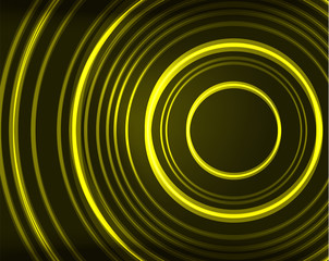 Neon circles abstract background