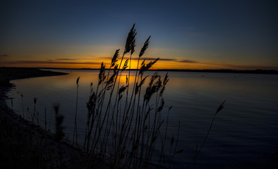 The beautiful sunset. Shot in Denmark