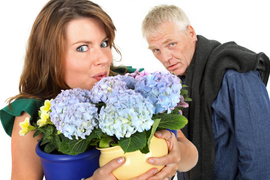 zusammen Blumen kaufen