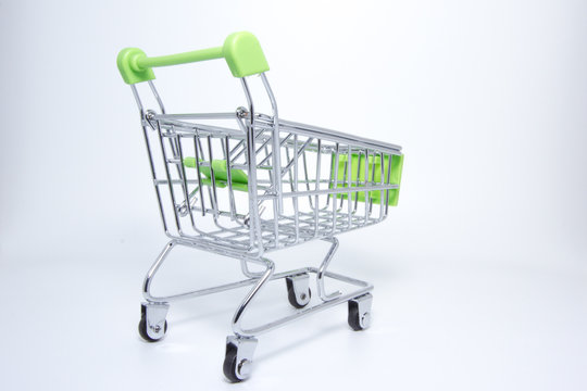 Isolated picture : Mini Supermarket cart.