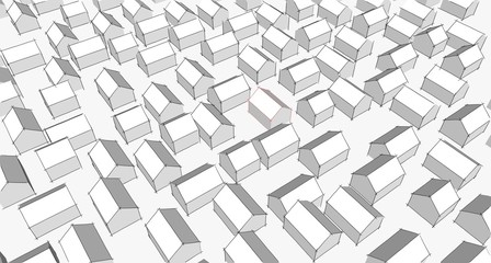 Abstract sketch, Architectural ,Construction ,Wireframe