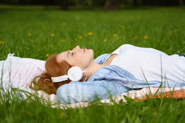 entspannung mit musik im park