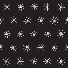 Vector seamless sunburst shapes freehand pattern. Abstract background with round brush strokes. Hand drawn texture