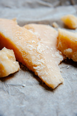 Parmesan cheese space for text banner.