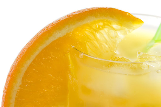Refreshing orange drink close