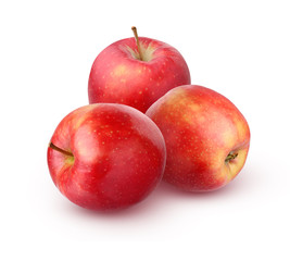 Fototapeta na wymiar Three red Apple on white background