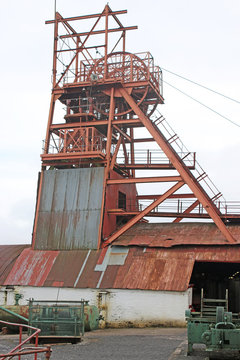 Headframe at Blaenavon coal mine