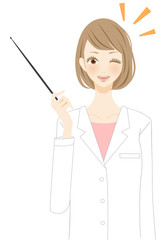 アドバイス 先生 講師 ポイントを説明する人物 女性 イラスト Wall Mural Mayu アドバイス 先生 講師 ポイントを説明する人物 女性 イラスト Wall Mural Mayu