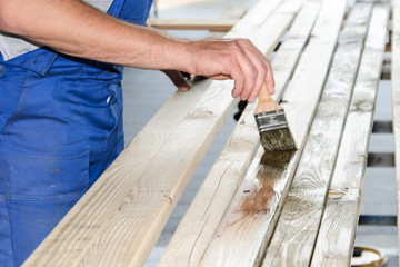 Painting wood for fence