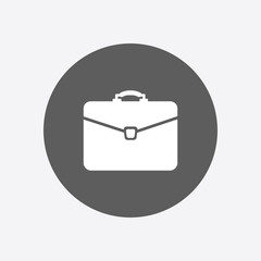 Briefcase icon, vector illustration. Flat design style. 