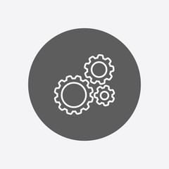 Icon of gears.The development and management of business processes.