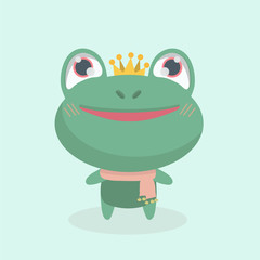 Little frog. Vector illustration of a cute little frog.