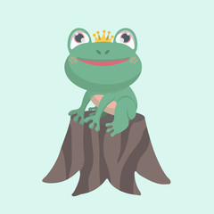 Little frog. Vector illustration of a cute little frog.