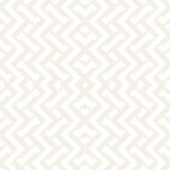 Interlacing Lines Subtle Lattice. Ethnic Monochrome Texture. Vector Seamless Black and White Pattern.