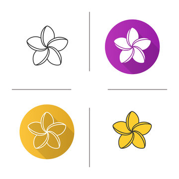 Spa Salon Plumeria Flower Icon