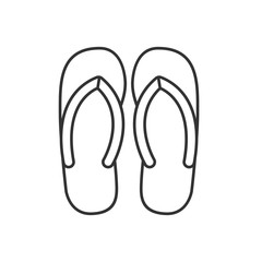 Flip flops linear icon