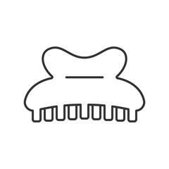Claw hair clip linear icon