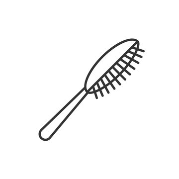 recommend clip art: Hair brush linear icon